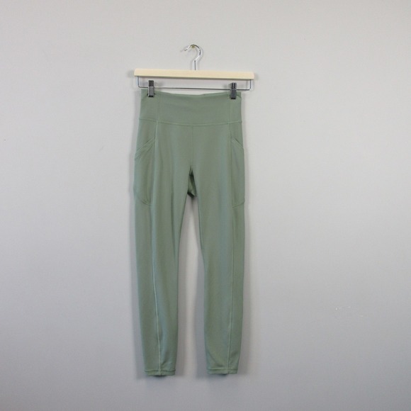 Lululemon Invigorate High-Rise Tight 25" Sz 4 Misty Glade Green Womens Pants 226 - Picture 1 of 11
